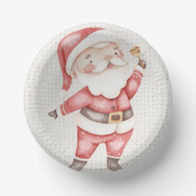 Paper Plate Santa