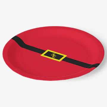 Paper Plate - Santa Buckle and Belt