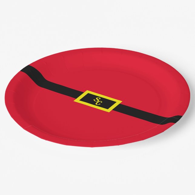 Paper Plate - Santa Buckle and Belt (Angled)