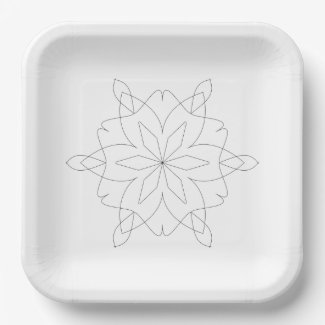 Paper Plate - Simple Lines Mandala Pattern