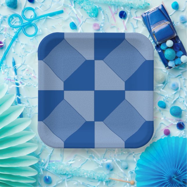 Paper Plate - Squares and Triangles     (Party)