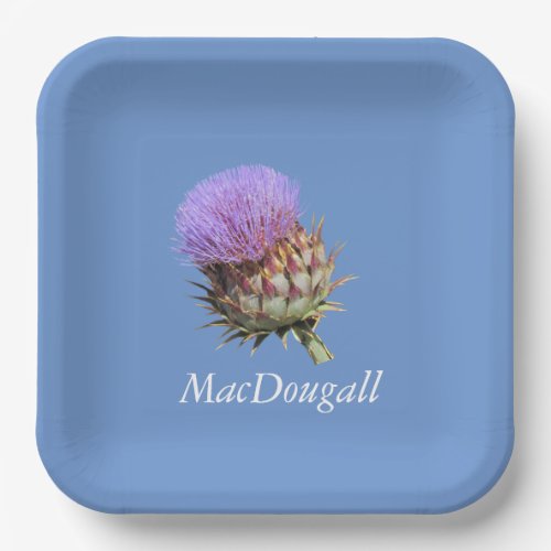 Paper Plate _ Thistle with Name