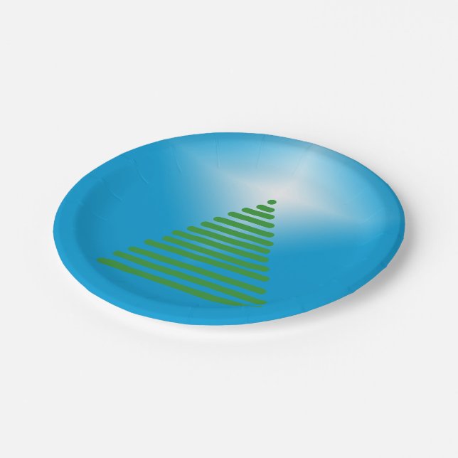 Paper Plate - Tree with Star (Angled)