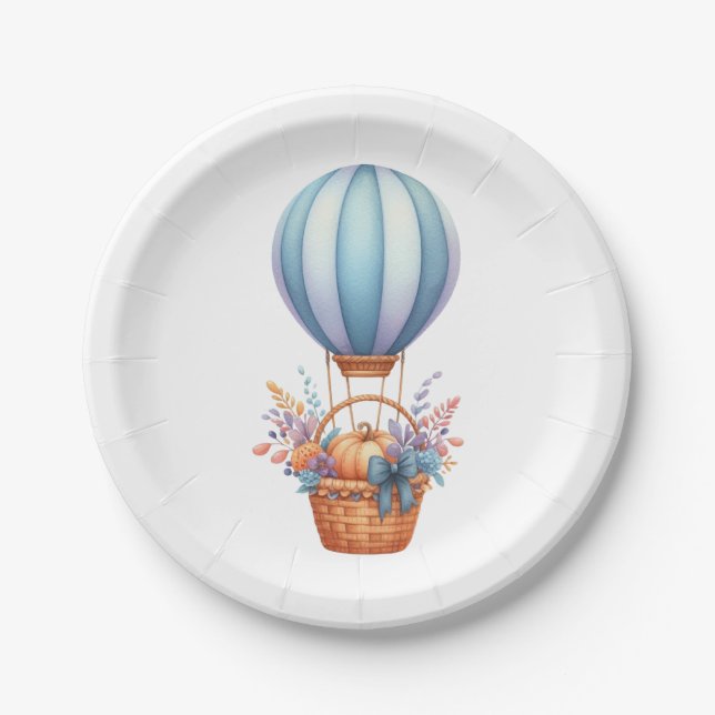 Paper Plate-Whimsical Autumn Baby Shower Plates. Paper Plates (Front)