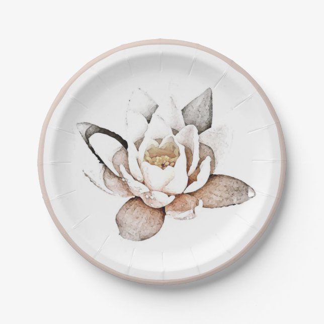 PAPER PLATE : WHITE LOTUS (Front)