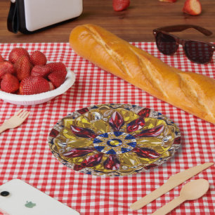 Paper plate with Colombia Colors Design