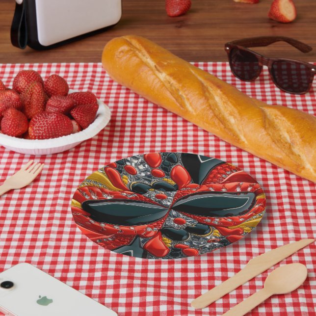 Paper plate with Germany Colors Design (Picnic)