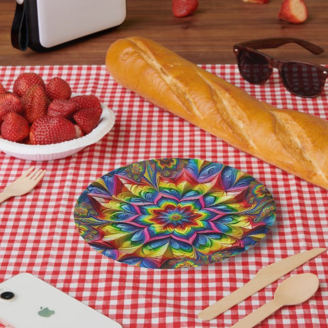 Paper plate with LGBTQ Colors Design (Picnic)