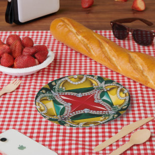 Paper plate with Los Angeles Colors Design