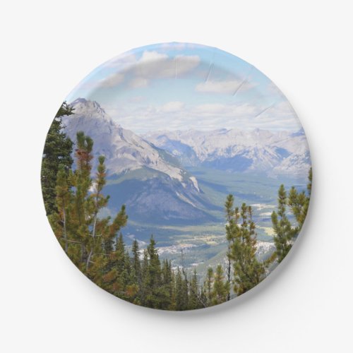 Paper Plate with Mountain Scene
