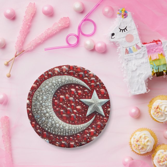 Paper plate with Turkish Colors Design (Party)