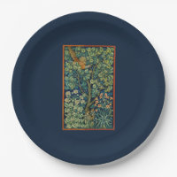 PAPER PLATE WITH WILLIAM MORRIS PHEASANT DESIGN