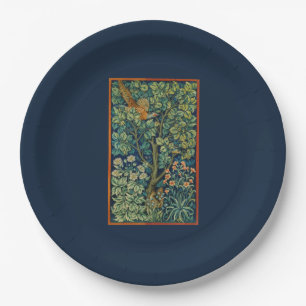 PAPER PLATE WITH WILLIAM MORRIS PHEASANT DESIGN