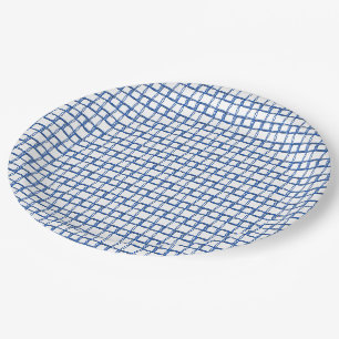 Paper Plate - Woven Blue Fibers