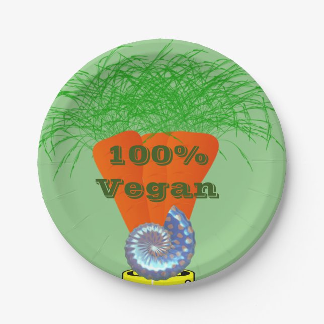 Paper Plates, 100% Vegan Carrots Paper Plates (Front)