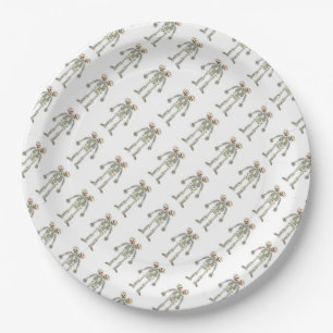 Paper Plates 9"/Two Headed Skeletons-Halloween