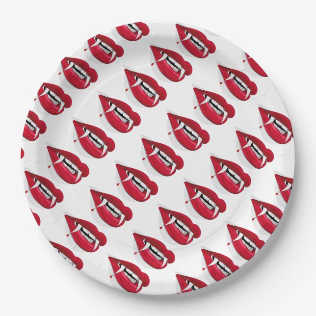 Paper Plates 9"/Vampire Lips (Front)