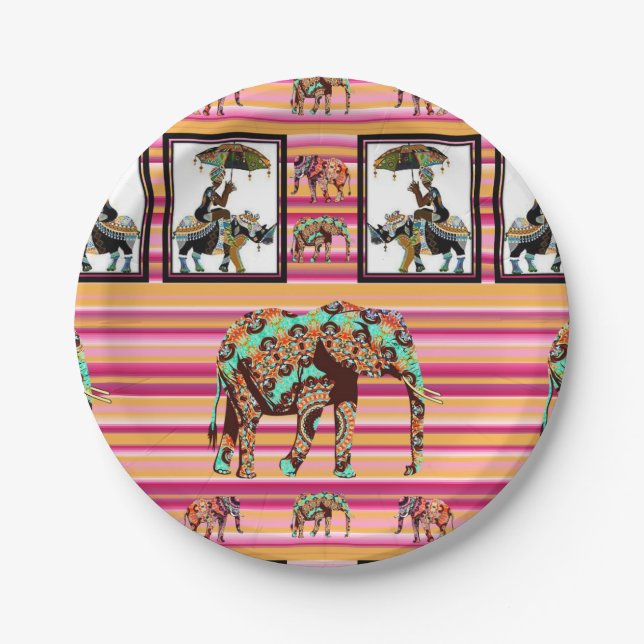 Paper Plates, African Elephant Paper Plates (Front)