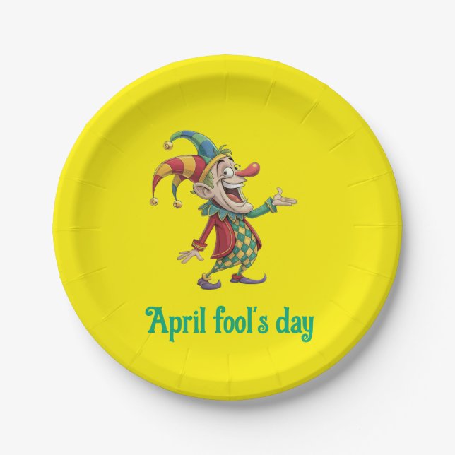 Paper Plates, April fool's Day Clown  Paper Plates (Front)