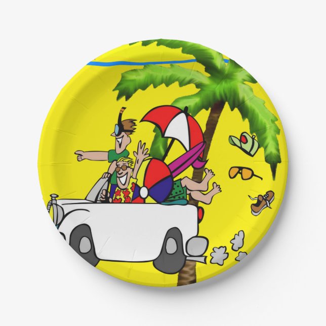 Paper Plates, Beach Fun Paper Plates (Front)