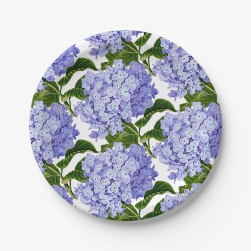Paper Plates_Blue Hydrangeas Paper Plates