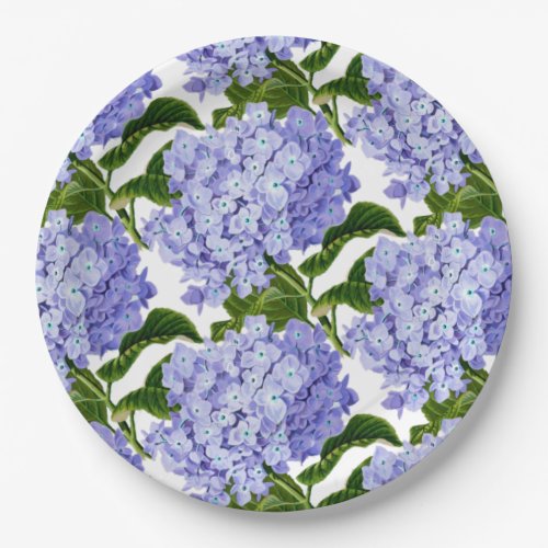 Paper Plates_Blue Hydrangeas Paper Plates