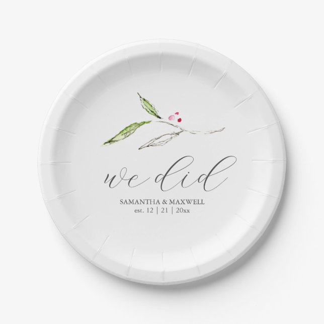 Paper Plates Botanical Greenery (Front)