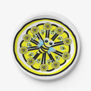 Paper Plates Bumblebee Lemon