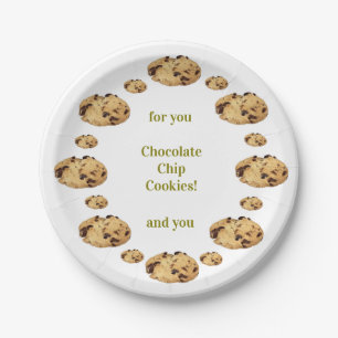 Paper Plates, Chocolate Chip Cookies For YOU Plates