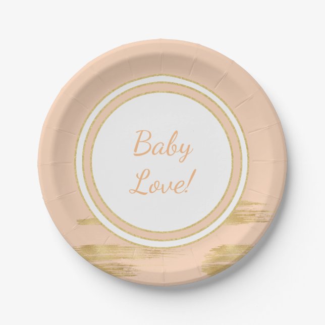 Paper Plates "Classic Gold/Pink" (Front)