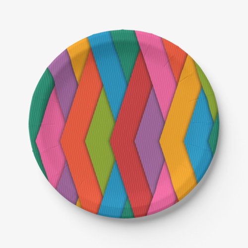 Paper Plates Colorful 