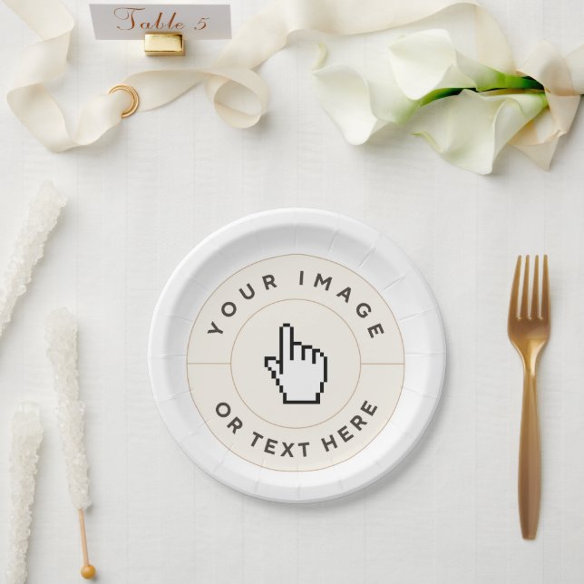 Paper Plates - Custom (add image/text) (Wedding)