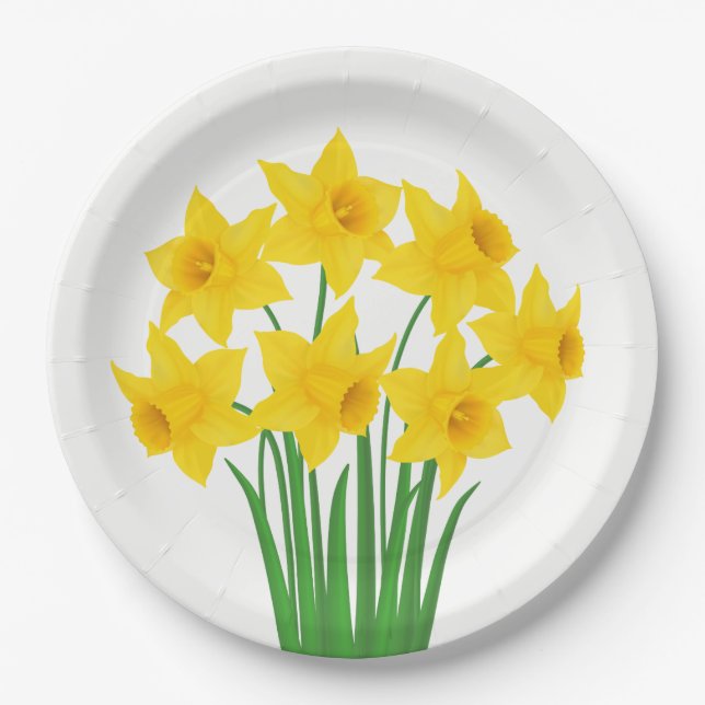 Paper Plates-Daffodils Paper Plates (Front)