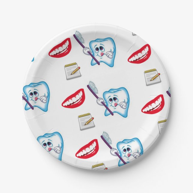 Paper Plates Dentist Teeth Smile  (Front)