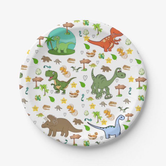 Paper Plates, Dinosaur Plates (Front)