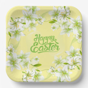 Paper Plates-Easter Lilies Paper Plates