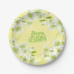 Paper Plates-Easter Lilies Paper Plates