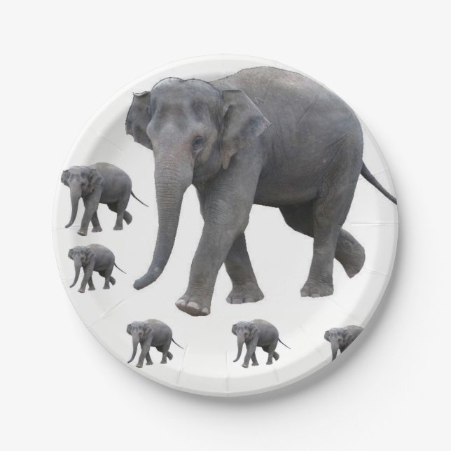 Paper plates Elephants (Front)