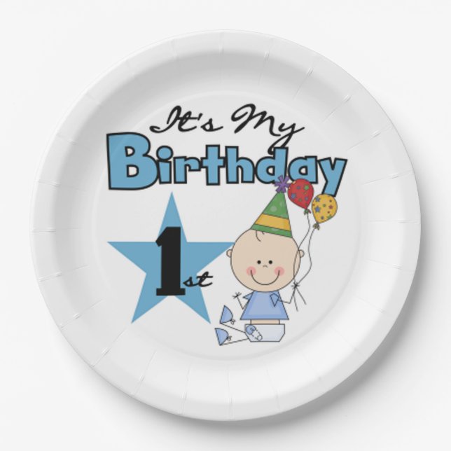 Paper Plates/First Birthday Plates (Front)