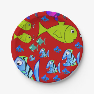 Paper plates Fish
