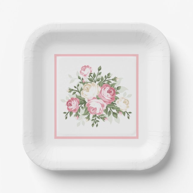 Paper Plates-Floral Paper Plates (Front)