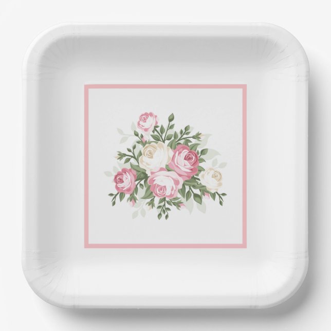 Paper Plates-Floral Paper Plates (Front)