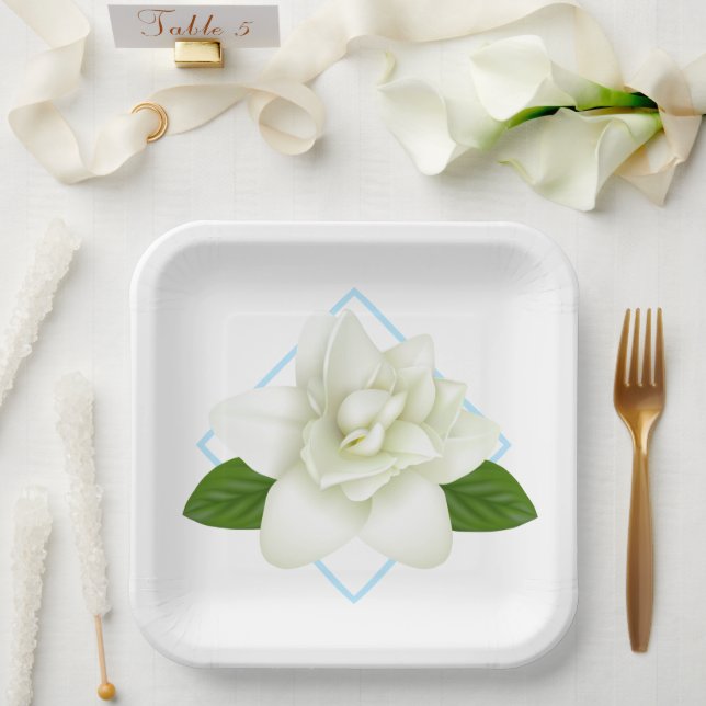 Paper Plates-Gardenia  Paper Plates (Wedding)