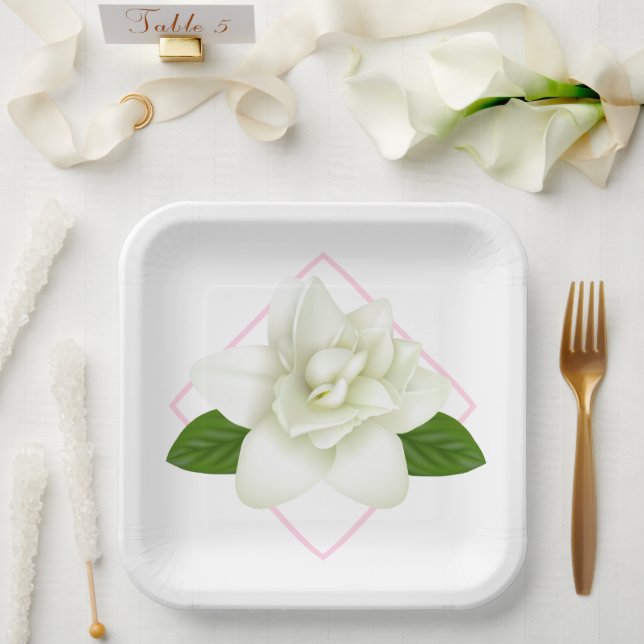 Paper Plates-Gardenia  Plates (Wedding)