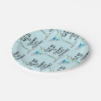 PAPER PLATES - GIN IS CHEAPER THAN THERAPY