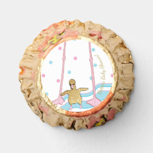 Paper Plates "Gold Flamingo Baby & Mommy" Reese's Peanut Butter Cups