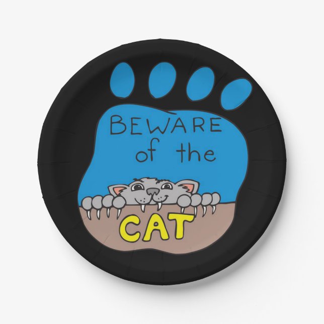 Paper plates Halloween, Cat (Front)