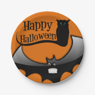 Paper plates Halloween, Happy Halloween