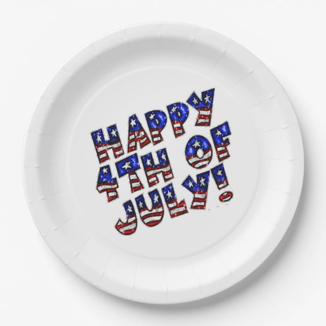 Paper Plates/Happy 4th of July Plates (Front)