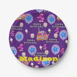 Paper Plates, Happy 5th Birthday #5 Balloons Plates